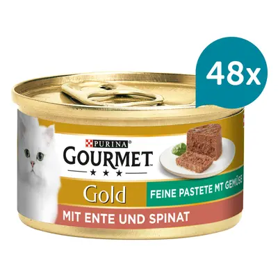 Gourmet Gold jemná paštika kachna se špenátem 48 × 85 g