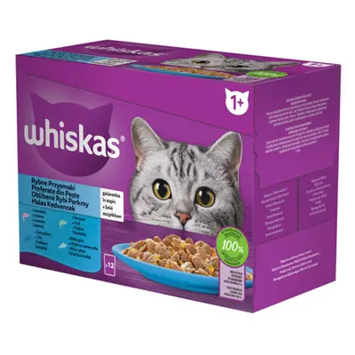 Whiskas kapsičky Oblíbené Rybí Pokrmy v želé 48x85g