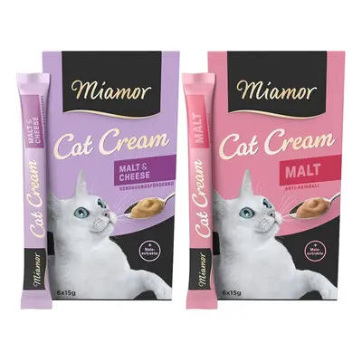 Miamor Cat Snack Cream, variace chutí, 2 × 6 × 15 g