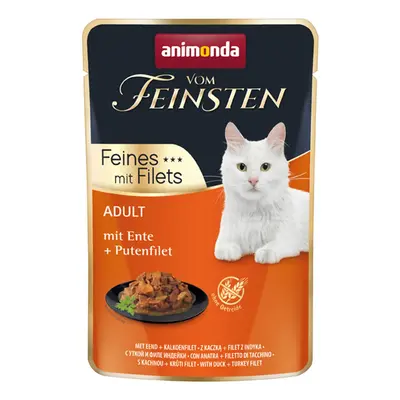 Animonda Vom Feinsten Adult Feine Filets kuřecí a krůtí filety 18x85g