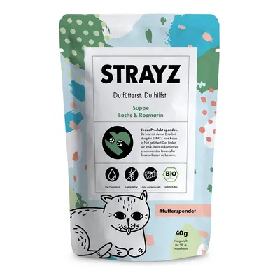 STRAYZ BIO polévka s lososem a rozmarýnem 14 × 40 g