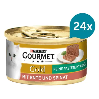 Gourmet Gold jemná paštika kachna se špenátem 24 × 85 g