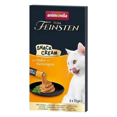 animonda vom Feinsten Snack Cream kuře + kočičí tráva 30 × 15 g