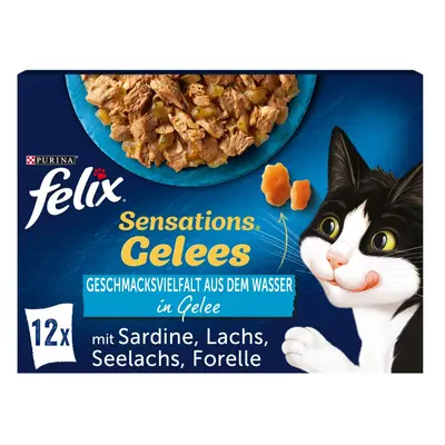 FELIX Sensations želé výběr z vody, 12× 85 g