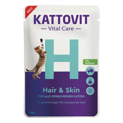 Kattovit Vital Care Hair & Skin Pouches 12 × 85 g