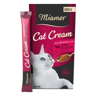 Miamor Cat krém s hovězím a zeleninou 20 × 15 g