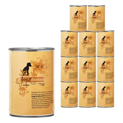 dogz finefood No. 8 krůtí a kozí 12 × 400 g