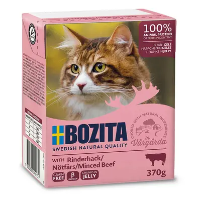 : Bozita Tetra kousky v želé s mletým hovězím masem 6 × 370 g: