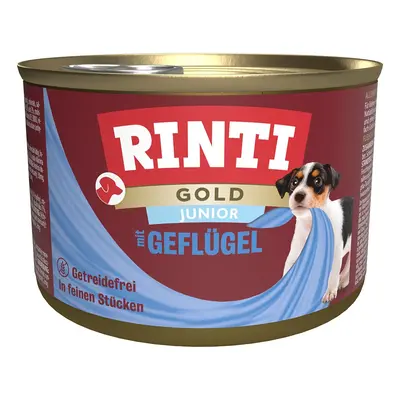 Rinti Gold Junior s jemnými kousky drůbežího masa 12 × 185 g