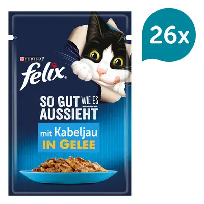 FELIX Chutná tak dobře, jak vypadá, v želé s treskou 26 × 85 g