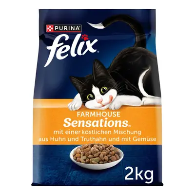 Felix Farmhouse Sensations s kuřecím a krůtím masem a zeleninou 2 kg