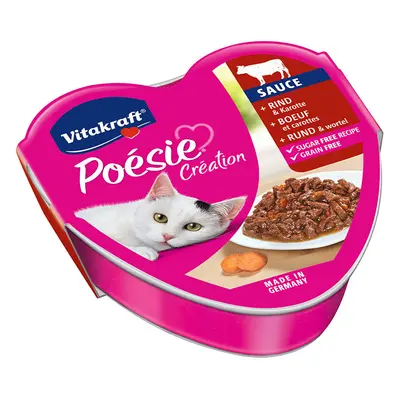 Vitakraft Poésie Création, hovězí a mrkev 15× 85 g