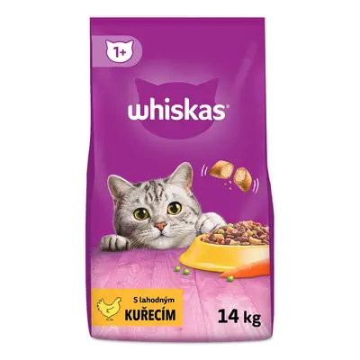 Whiskas granule s kuřecím pro dospělé kočky 2x14kg