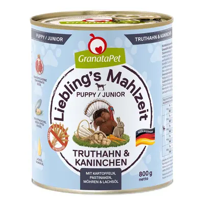 GranataPet Liebling's Mahlzeit Junior s krocaním masem a králíkem 6 × 800 g