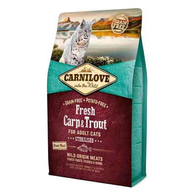 Carnilove Cat Adult Fresh – kapr a pstruh / Sterilised 2 kg