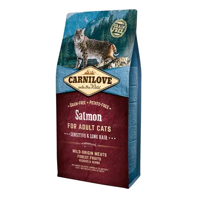 Carnilove Cat Adult – losos / Sensitive & Long Hair 6 kg