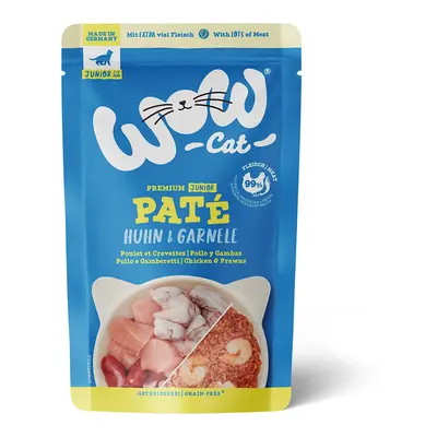 WOW CAT Junior kuřecí maso a krevety 12 × 125 g