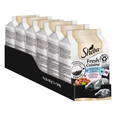 SHEBA Fresh Cuisine Taste of Tokyo tuňák a losos 6× 50 g