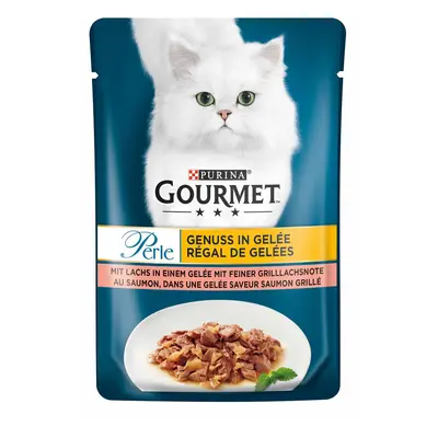 Gourmet Perle Genuss v želé s lososem 26 × 85 g