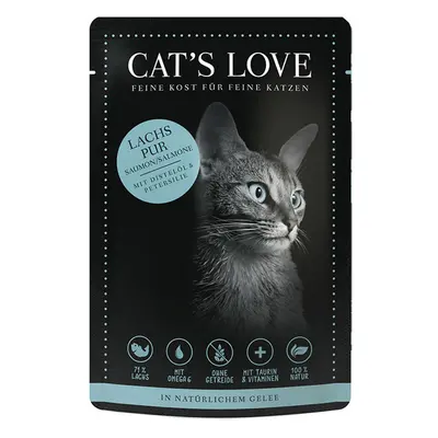 Cat's Love čistý losos se saflorovým olejem a petrželkou 12 × 85 g