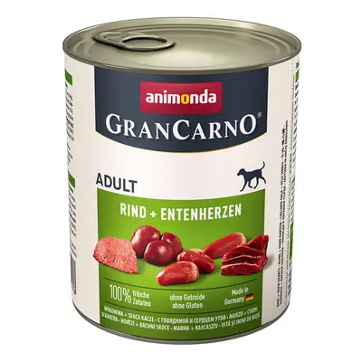 Animonda GranCarno Adult s hovězím a kachními srdíčky 24x800g