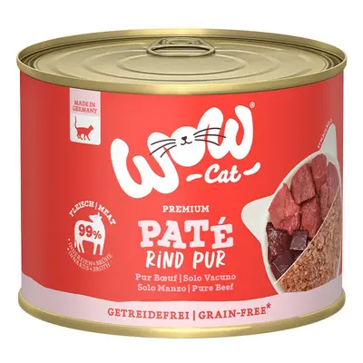 WOW CAT Adult čisté hovězí maso 6× 200 g