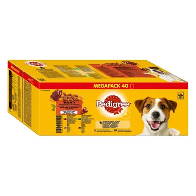 PEDIGREE megapack, vybraná směs v želé, 40 × 100 g