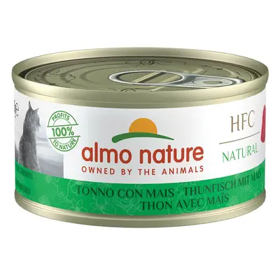 Almo Nature HFC Natural tuňák s kukuřicí, 6 × 70 g