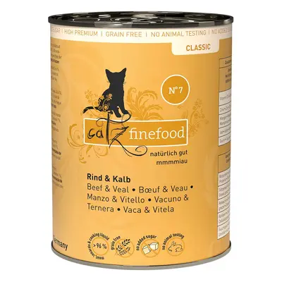 catz finefood Classic N° 7 – hovězí a telecí 6 × 400 g