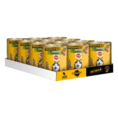 PEDIGREE Protein+ paštika kachna a hovězí 12 × 800 g