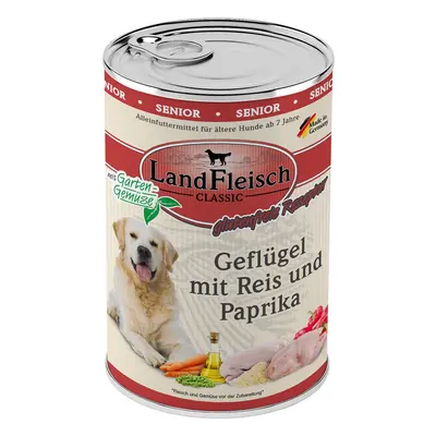 LandFleisch Dog Classic Senior drůbež s rýží a paprikou 6 × 400 g