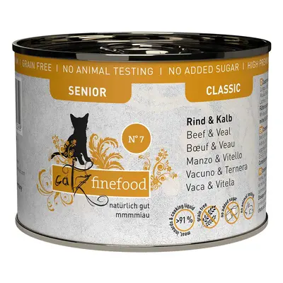 catz finefood Senior No. 07 hovězí a telecí maso 6 × 200 g