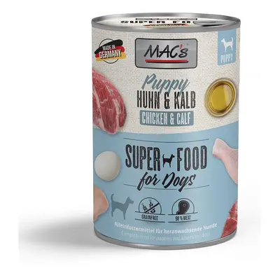 MAC's Dog Puppy, Kuřecí a telecí 6× 400 g