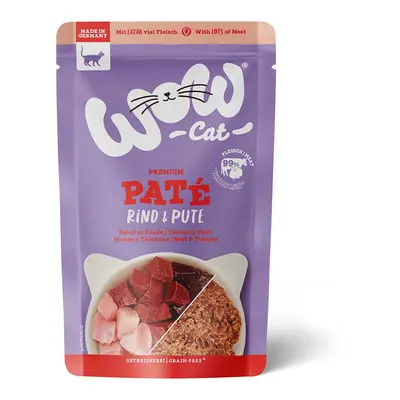 WOW CAT Adult hovězí a krůta 12 × 125 g