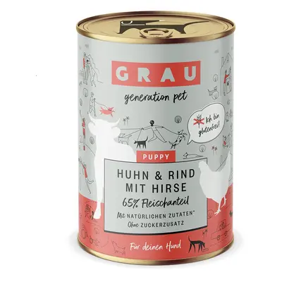 GRAU Puppy/Junior kuřecí a hovězí maso 6 × 400 g