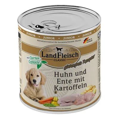 LandFleisch Dog Classic Junior kuřecí, kachna a brambory 6 × 800 g