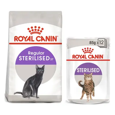 ROYAL CANIN STERILISED granule 2 kg + STERILISED Mousse 12× 85 g