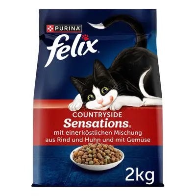 Felix Countryside Sensations s hovězím masem, kuřecím masem a zeleninou 2 kg