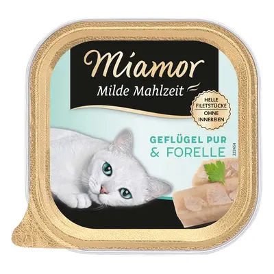 Miamor Milde Mahlzeit, čisté drůbeží a pstruh 16 × 100 g