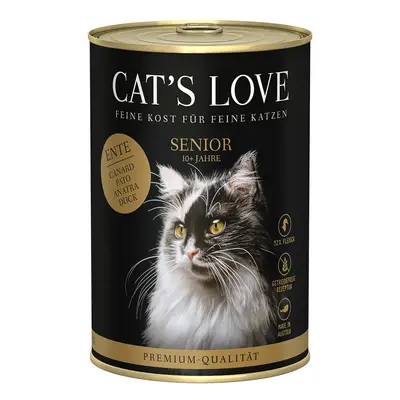 Cat´s Love Senior kachna 6 × 400 g