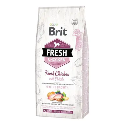 Brit Fresh Dog – Puppy & Junior – kuře – Healthy Growth 12 kg