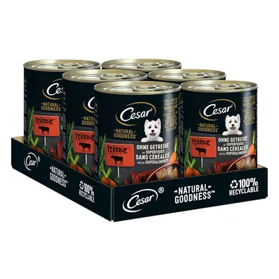 CESAR NATURAL GOODNESS konzerva s hovězím masem 6× 400 g