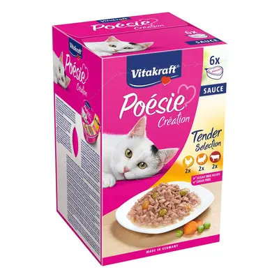 Vitakraft Poésie multipack, konzerva ve tvaru srdce s omáčkou, 6 x 85 g