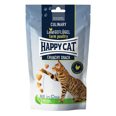 Happy Cat Culinary Crunchy pamlsek s venkovskou drůbeží 5 × 70 g