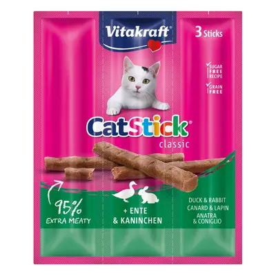 Vitakraft Cat-Stick mini kachna a králík 10× 3 ks