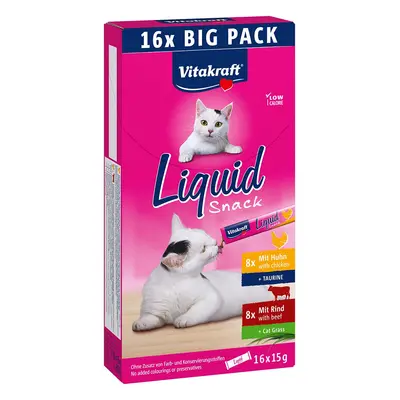 Vitakraft Liquid Snack, kombinované balení, 16 × 15 g