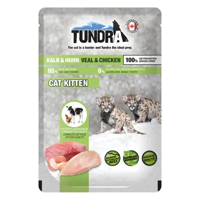 Tundra Cat Pouchpack Kitten telecí a kuřecí 16× 85 g