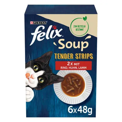 FELIX Soup Tender Strips rozmanitost z venkova 6 × 48 g