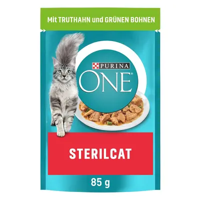 Purina ONE STERILCAT jemné kousky v omáčce s krocanem a zelenými fazolkami 24 × 85 g