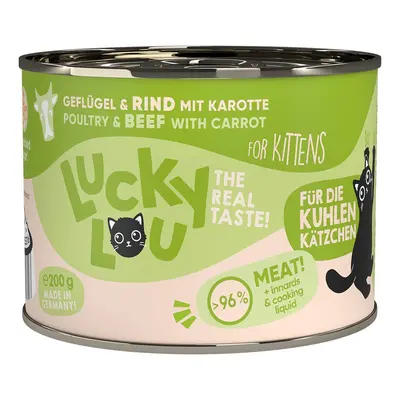 Lucky Lou Lifestage Kitten drůbež a hovězí maso 6× 200 g